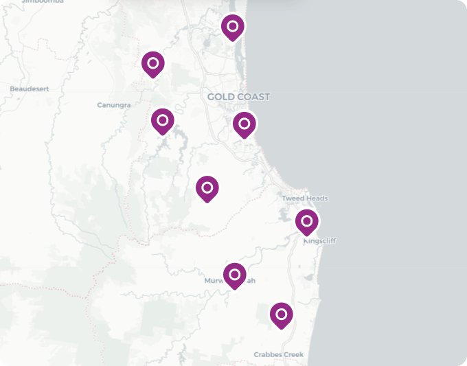 Map of SE QLD